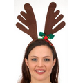 Felt Reindeer Antlers w/ Holly Trim